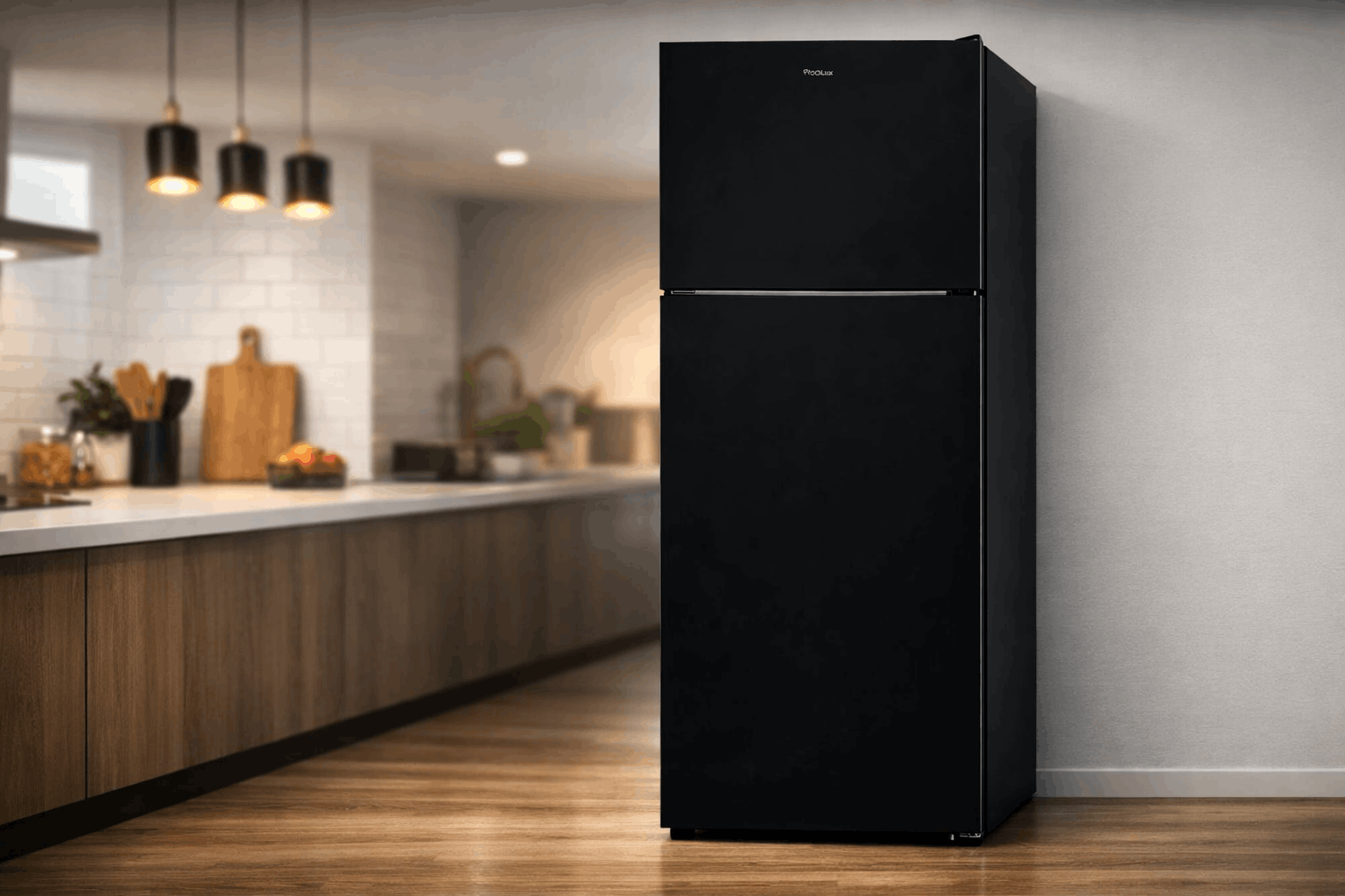 REFRIGERATEUR 2 PORTES LESS FROST 439L NOIR 70CM FOCUS